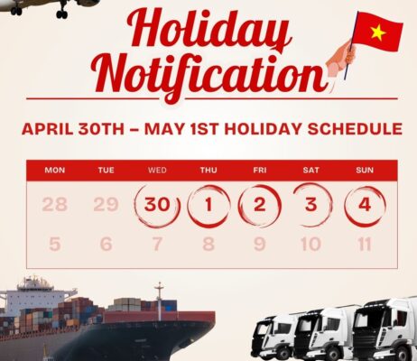 HOLIDAY NOTICE – APRIL 30th and MAY 1st