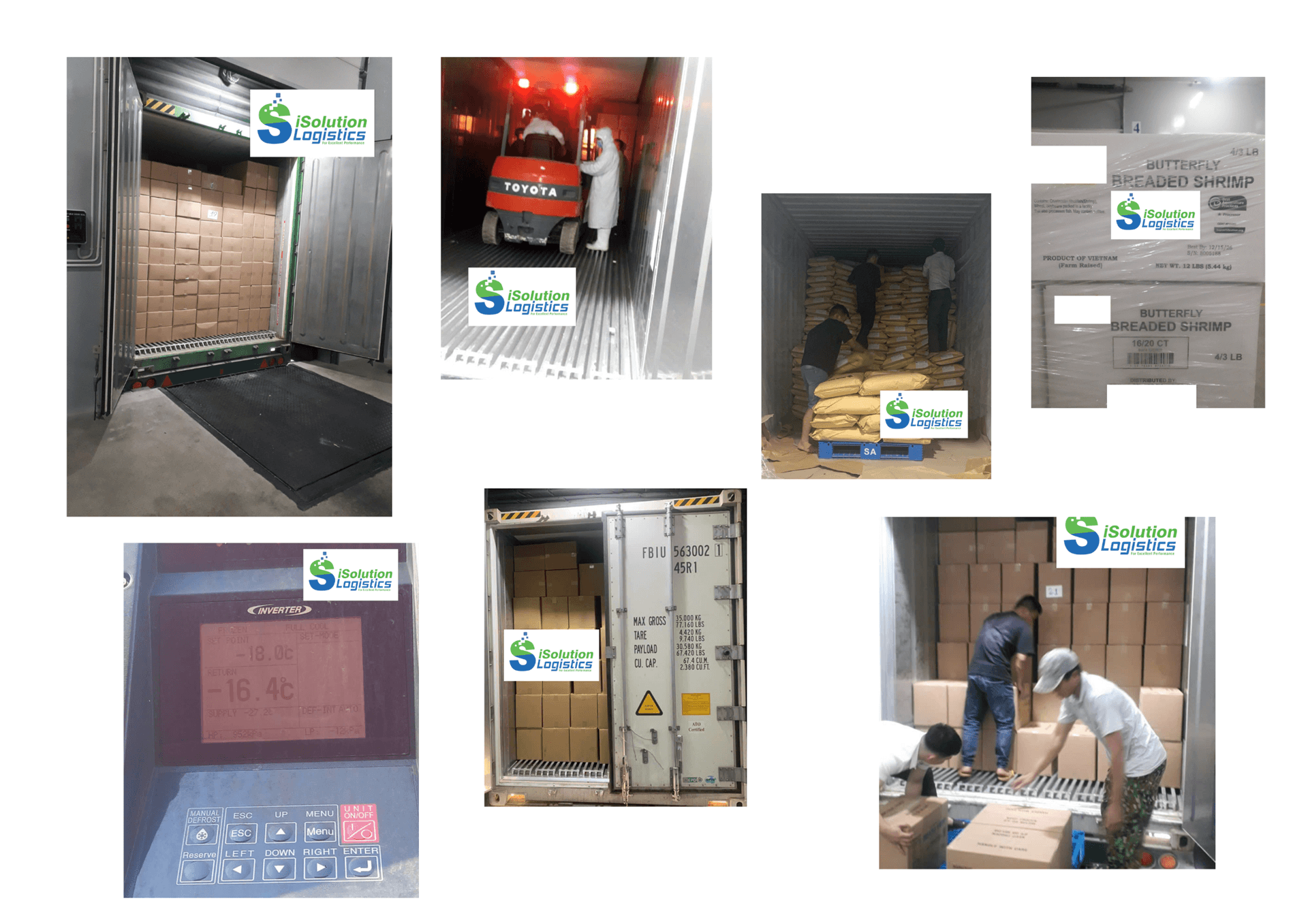 Reefer container loading and temperature monitoring, iSolution Logistics
